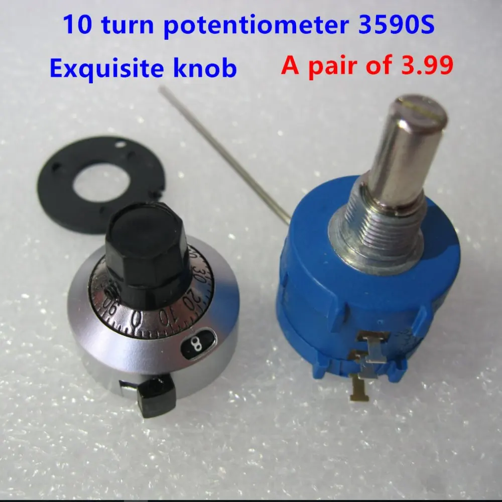 

1Pc 200 Ohm 3590S-2-201L Precision Multiturn Potentiometer 10 Ring Adjustable Resistor Turns Counting Dial Rotary Knob
