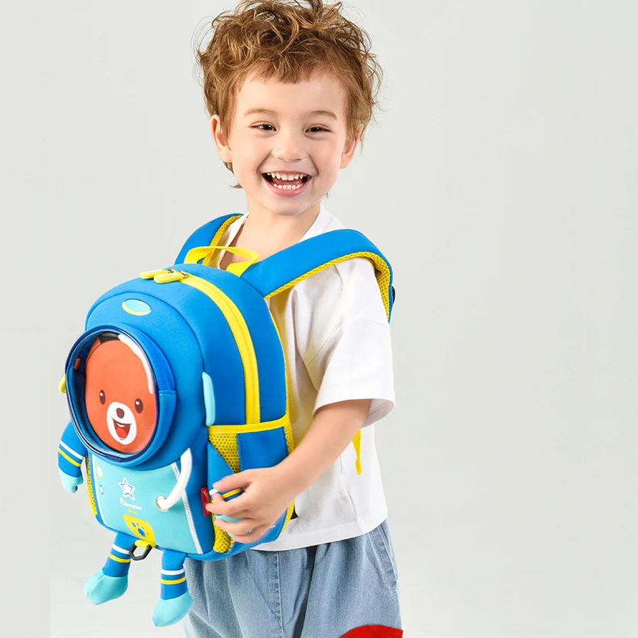 3D Space Bear School Backpack for 2-6 Years Old Kids Cartoon Schoolbag Waterproof Children Bags Boy Girl Mochila Infantil | Багаж и сумки