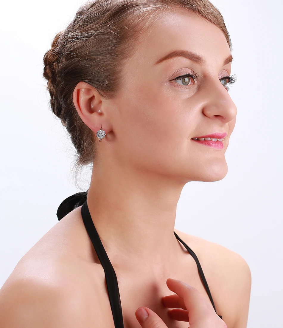 ORSA JEWELS роскошные женские серьги-кольца 19 шт. AAA прозрачный Циркон Серебро и золото-цвет женские оптовые серьги-кольца, модные ювелирные украшения OME47