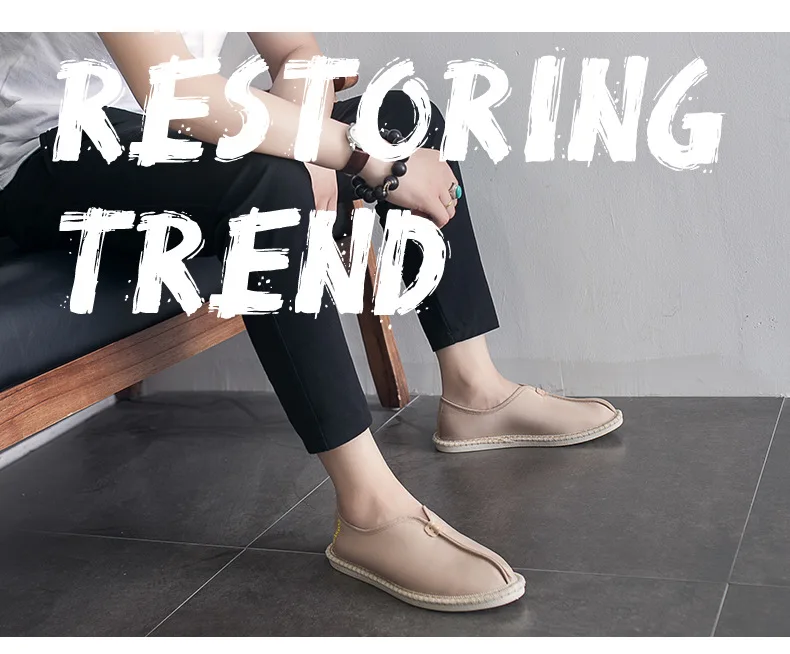Summer men's shoes fashion breathable casual espadrilles light lazy shoes non-slip flat sneakers for men home daily shoes