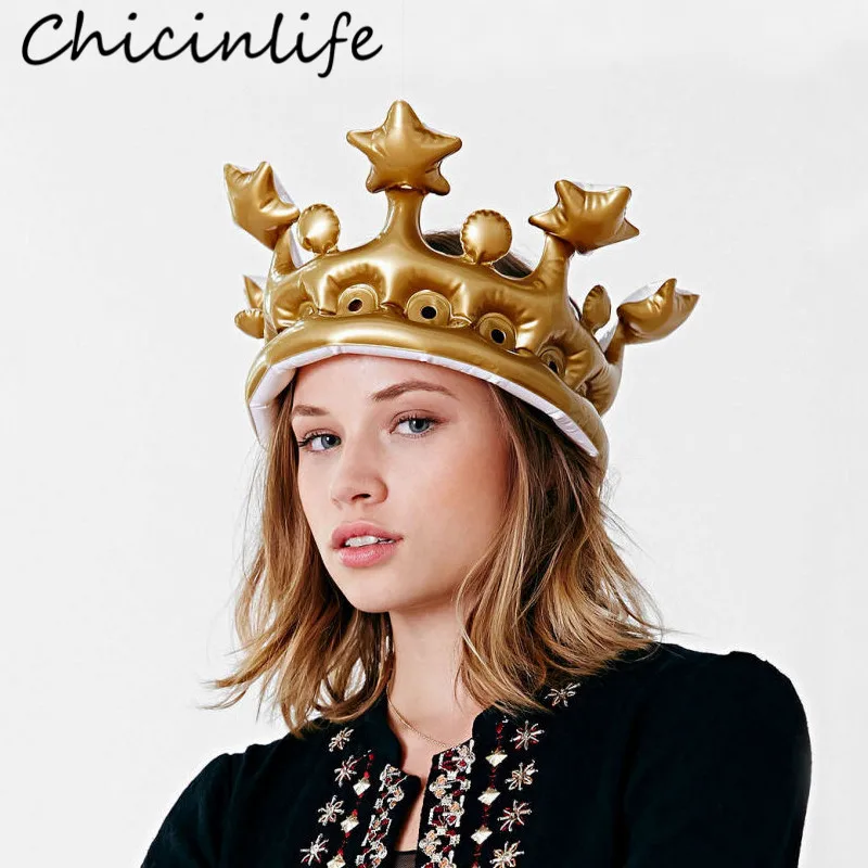 Chicinlife 1 шт. Золотая надувная Корона ПВХ шар реквизит для дня рождения Свадьба Дети