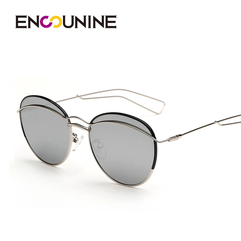 ENSUNINE брендовые дизайнерские новые модные милые женские круглые солнцезащитные