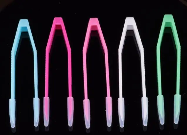 tweezer 10 шт./лот красочные зажимы путешествия Контактное устройство для вставки линз для удаления специальный силикагель Пинцет присоски палки для аксессуаров - Цвет: tweezer