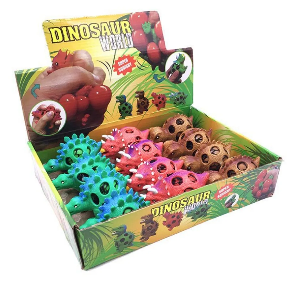 1 шт., новинка, детские игрушки для сжигания винограда, динозавра, детские игрушки, декомпрессия, рельефный Виноградный Шар, тираннозавр, случайный цвет
