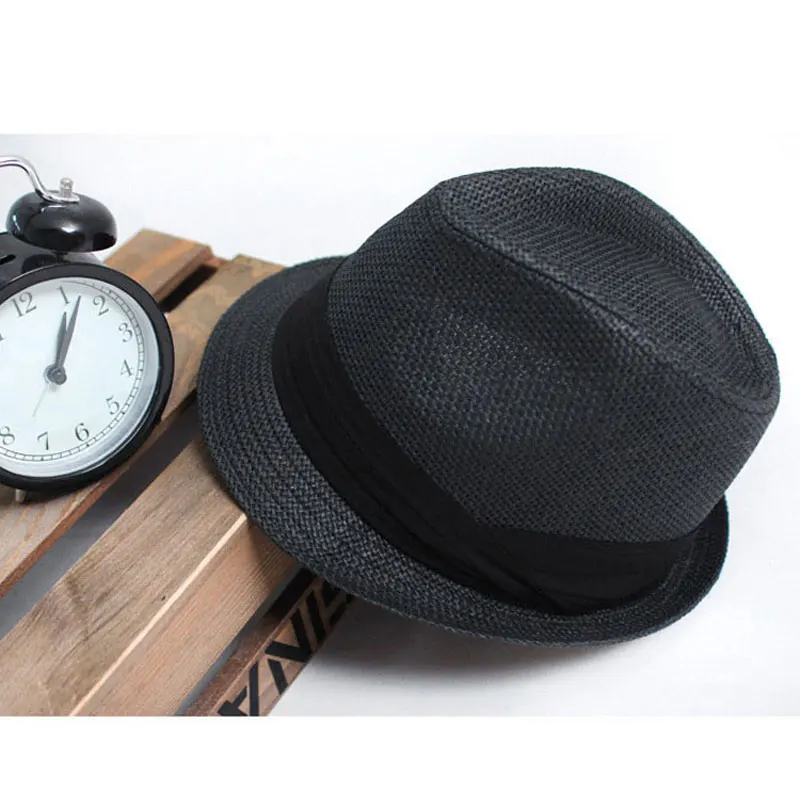 Wo Мужская Панама Соломенная пляжная шляпа для мужчин и женщин летняя белая с