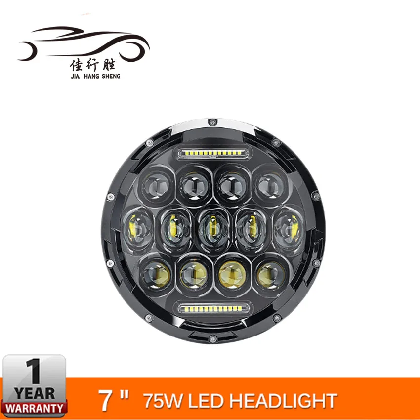 

JHS 1X 7inch Led Headlight Hi/Low Beam Light Halo Angle Eyes Headlamp For Jeep Wrangler Off Road 4x4 suzuki samurai
