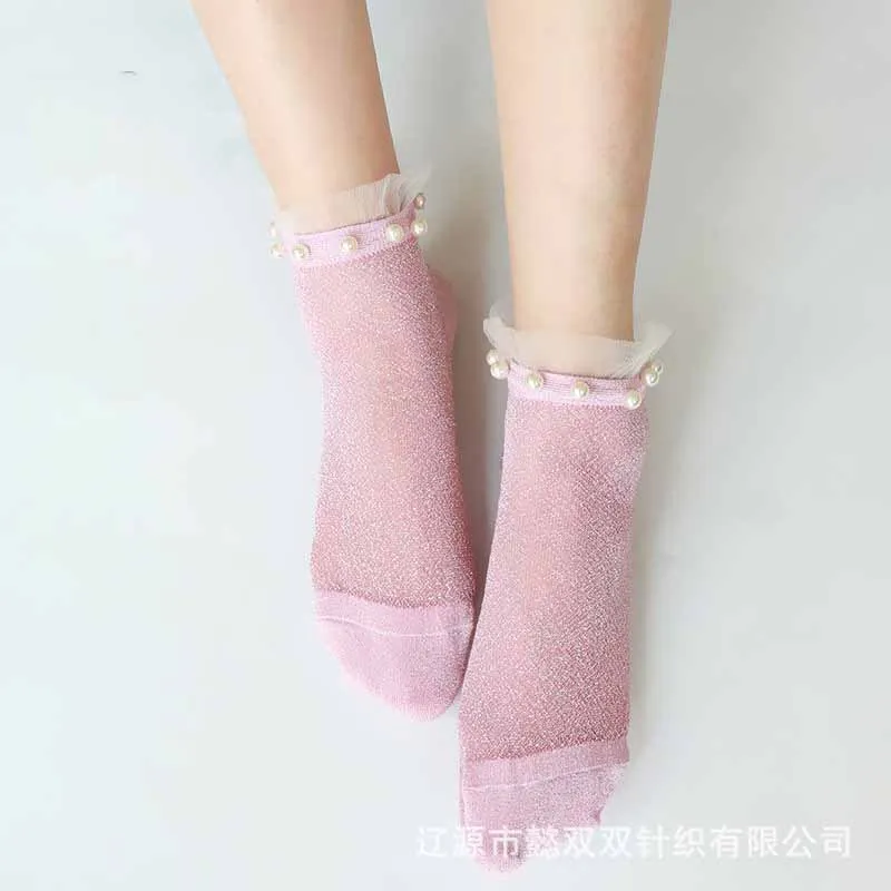 Весенние новые женские модные однотонные нейлоновые короткие носки и мужские