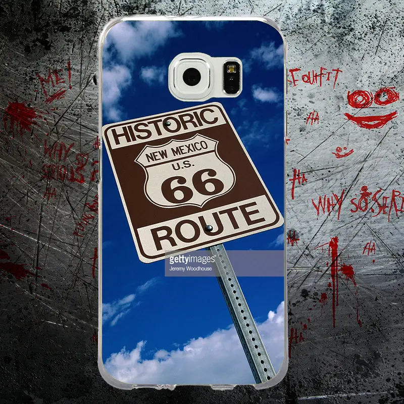 Route 66 California USA для Samsung Galaxy S9 S8 Plus S6 S7 EDGE S5 S4 S3 Mini S2 Прозрачный мягкий силиконовый