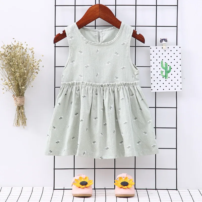 Детское платье без рукавов ZSIIBO хлопковое для девочек на лето 2019 | Детская одежда и