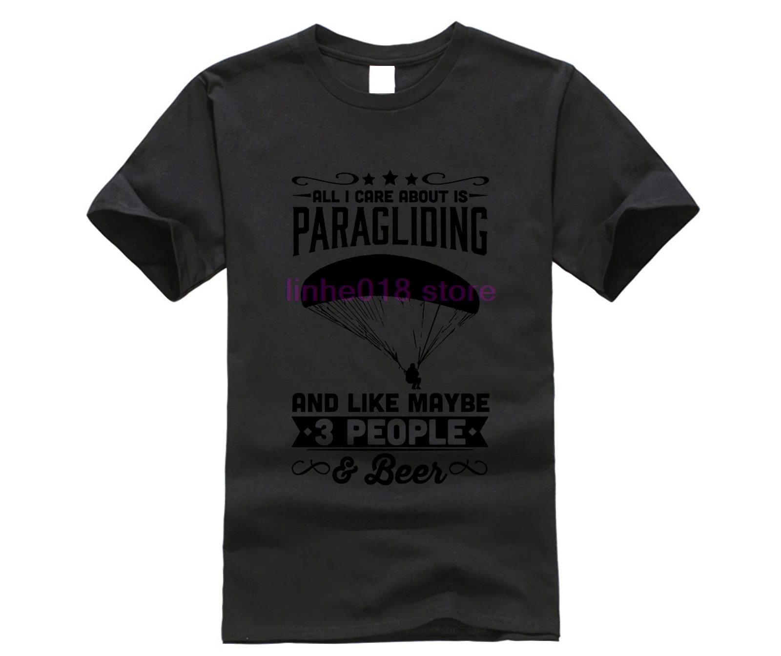 All I Care About Is Paragliding футболка с длинным рукавом на заказ Мужская в стиле хип-хоп Funko