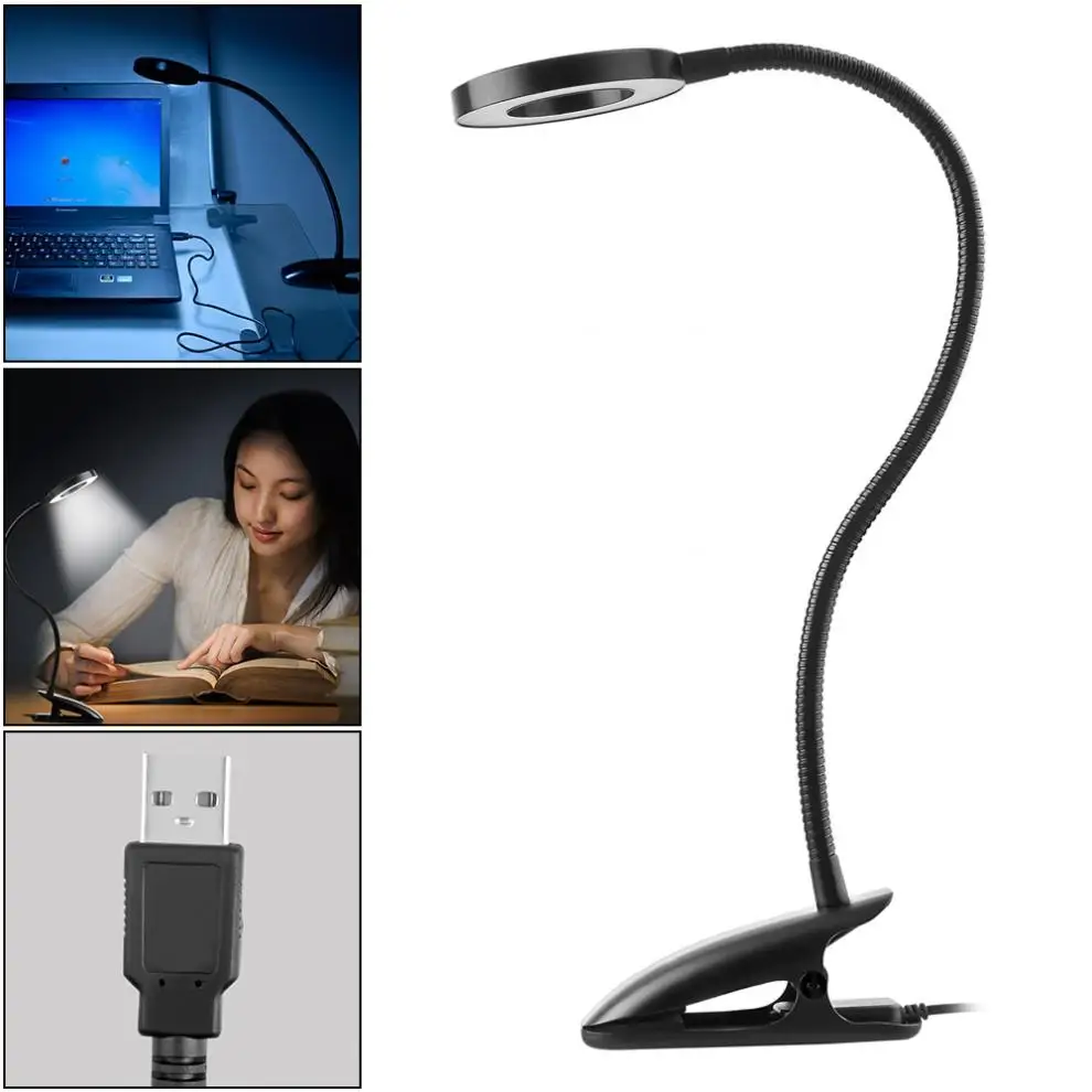 60 LED Desk Light Lamp Clip on Table Reading Computer PC Smart Touch Dimmable 360 Adjustment for Bedroom Office | Лампы и освещение