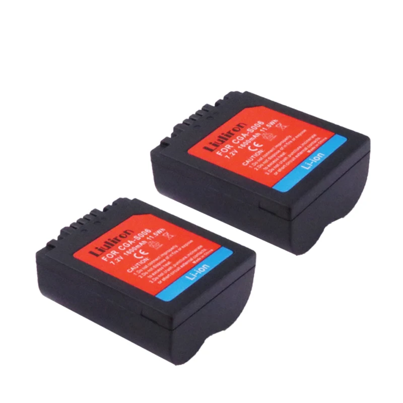 2battery CGA-S006 S006 DMW-BMA7 S006A CGR-S006E Батарея+ ЖК-дисплей двойной Зарядное устройство для цифрового фотоаппарата Panasonic Lumix DMC-FZ7 FZ8 FZ18 FZ28 FZ30 FZ35 FZ38 FZ50 - Цвет: 2battery
