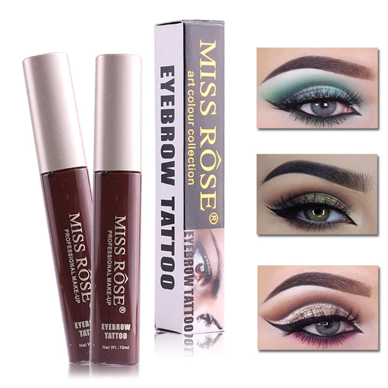 MISS ROSE 9 color Long-lasting Liquid Eyebrow Enhancer Tattoo Tint Waterproof Eyebrow sobrancelha Easy to Wear