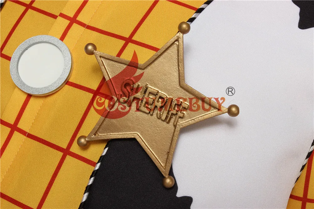 CostumeBuy игрушка история Косплей деревянный костюм ковбой костюм шляпа карнавал взрослых мужчин Хэллоуин праздничные на заказ жилет рубашка шарф ремень
