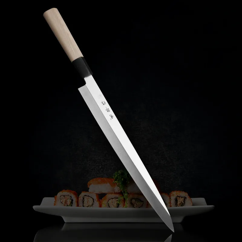 High Quality 5Cr15 Stainless Steel Salmon Fish Knives Cutting Sashimi Sushi Beef Knife Willow Blade Japanese Style Cooking Knife