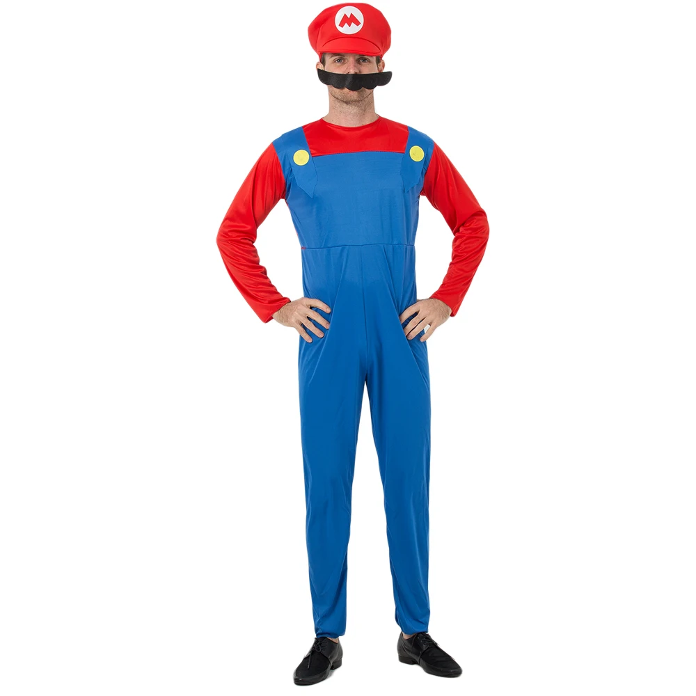 Super Mario Bros. Маскарадный костюм для взрослых и детей; реквизит; Вечерние платья на Хэллоуин; платье Марио и Луиджи