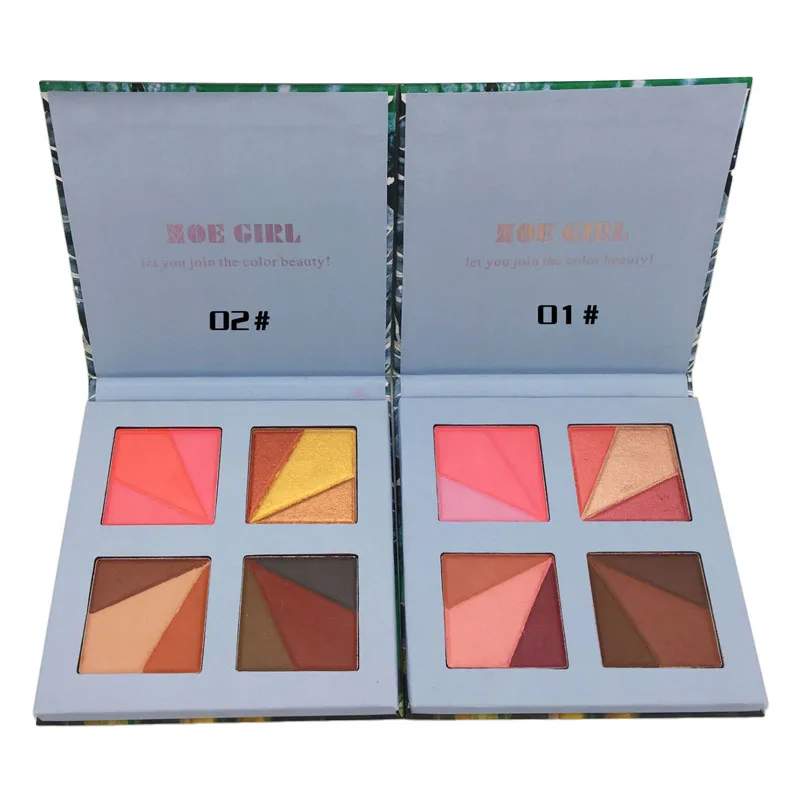 Новинка 2018 года мерцающие матовые тени для век Flash Beauty 12 цветов румяна + пудра