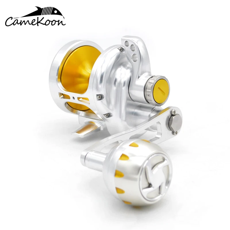 CAMEKOON Conventional Lever Drag Saltwater Fishing Reel 32KG Max Drag Full Metal Powerful Big Game Trolling Reel