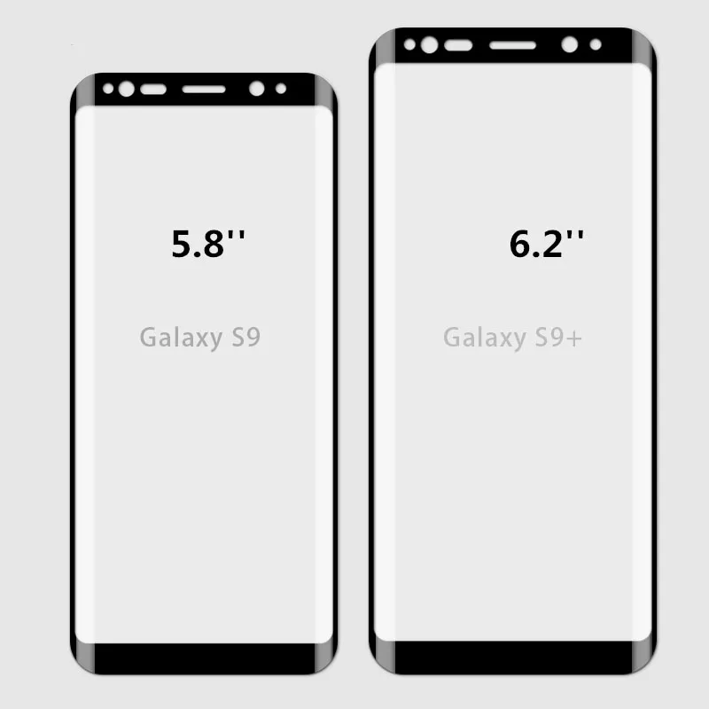 For Samsung Galaxy S9 Plus Full Cover Tempered Glass 9H 3D Curved Screen Protector Covering Protective Film On S 9 S9Plus | Мобильные