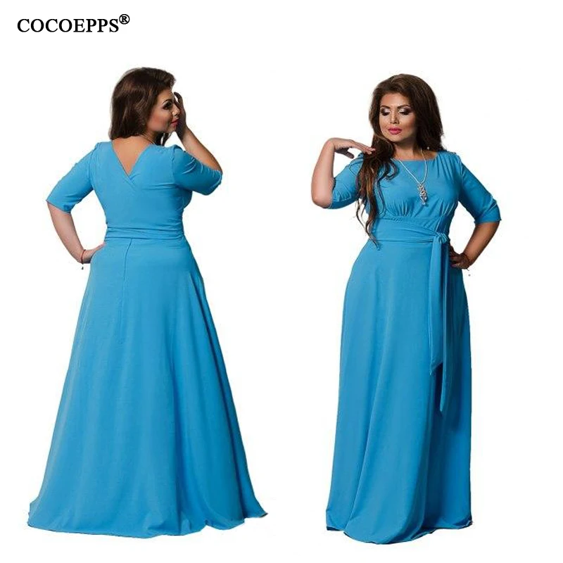 Осень, 5XL, 6XL размера плюс, женское длинное платье, зимнее, v-образный вырез, большой размер, длина до пола, платье макси, элегантное вечернее платье
