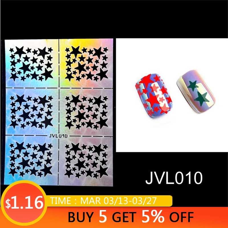 УФ гель штемпелюя шаблон инструмент для маникюра Звезда изображение пластина DIY