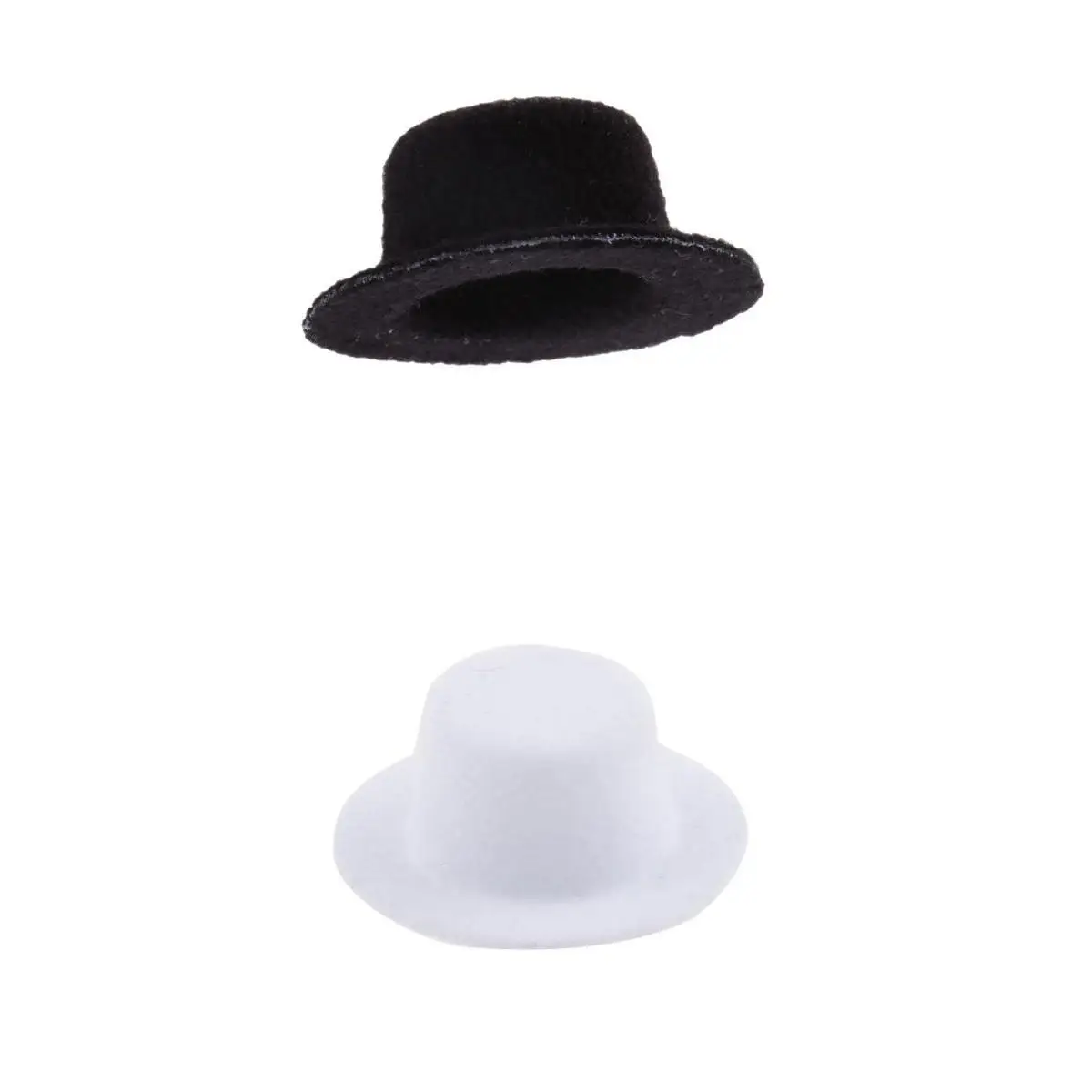 

2 Pieces 1:12 Scale Dollhouse Miniature Bowler Doll Hat Kids Prented Toys