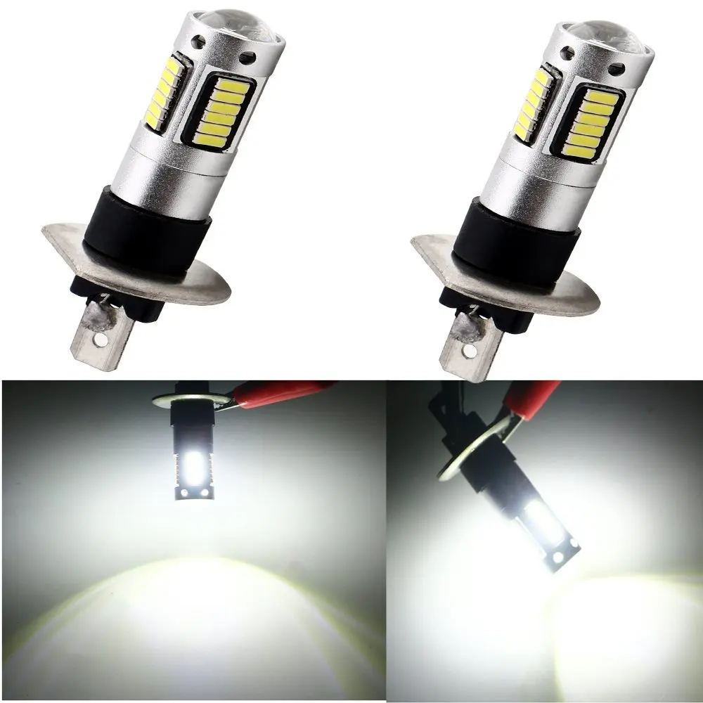 Par De Lampada H1 30 Led Samsung Chip 30w emade Super Branca Geralmente Farol ALTO Milha|Автомобильная противотуманная
