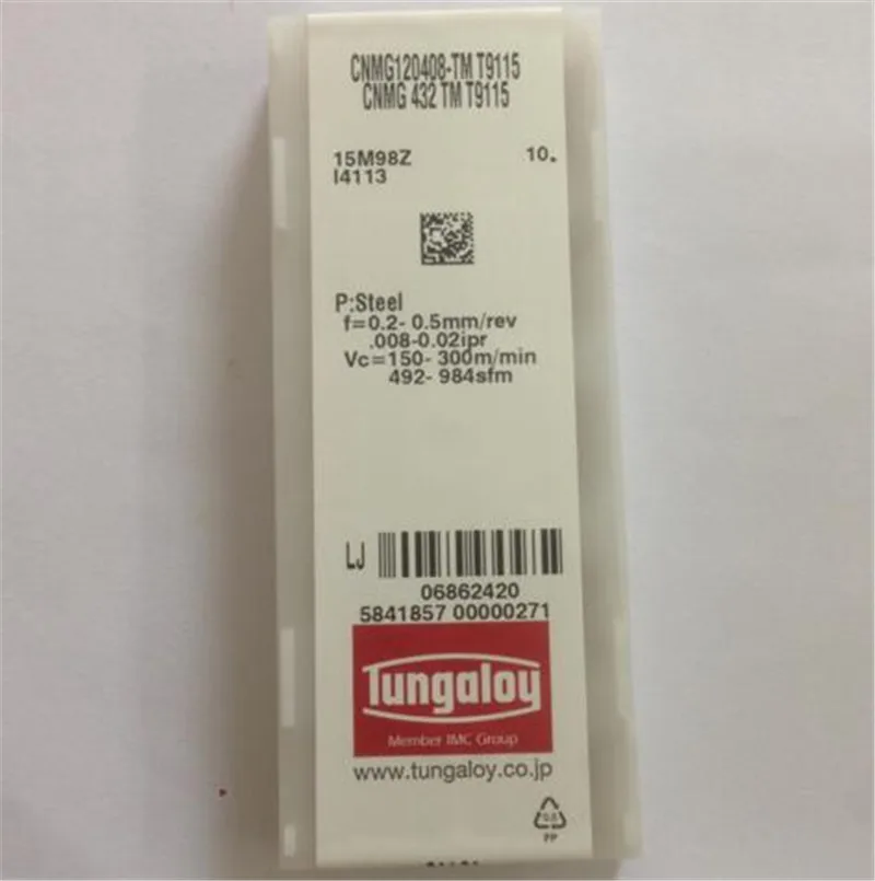 CNMG120408-TM T9115 TUNGALOY поворотные твердосплавные вставки инструмент 10 шт./лот Токарные