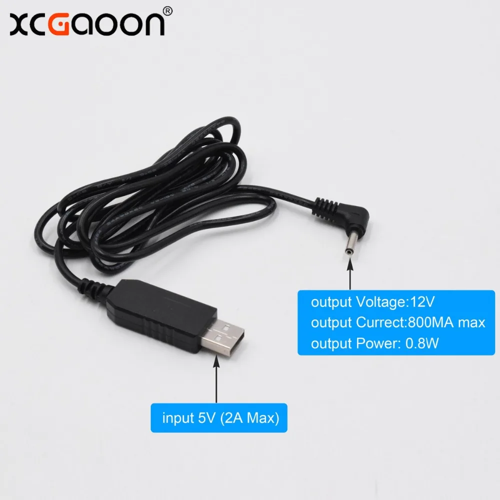 XCGaoon DC преобразователь USB вход 5V выход 12V 0.8A с диаметром 3 5 мм зарядный порт для