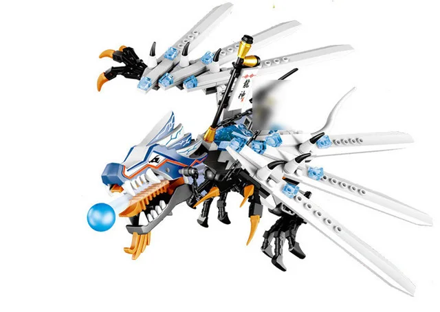 Legoing Ninjago 9729 ледяной дракон атака 158 шт. модель строительные блоки кирпичи игрушки