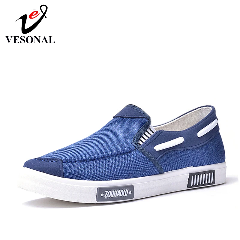 VESONAL 2019 Summer Comfortable Canvas Sneakers Men Shoes Loafers Moccasins lightweight Slip-On Light Male Casual Driving | Обувь