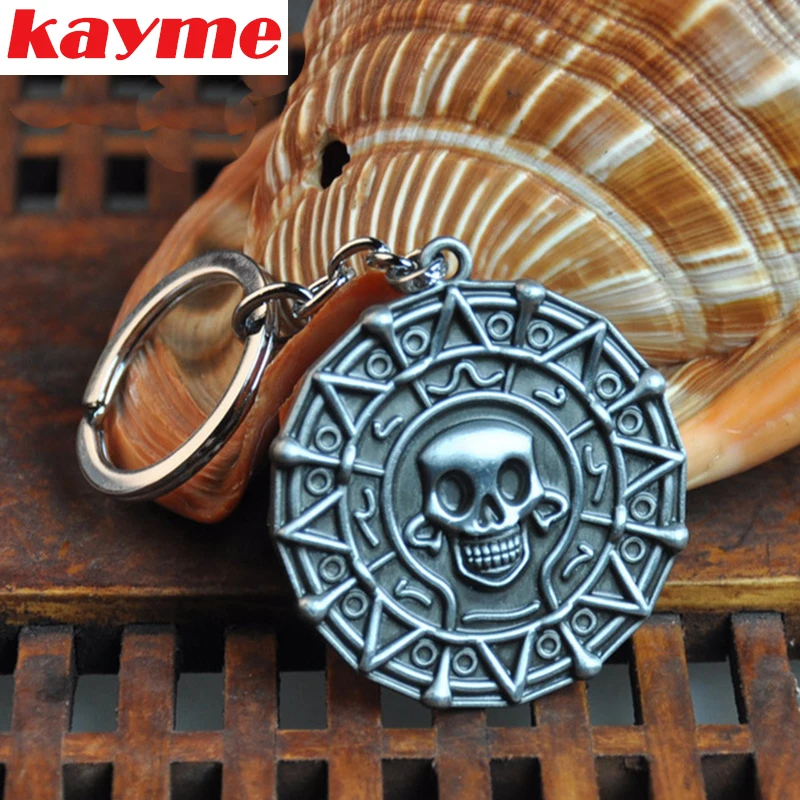 Kayme автомобильные брелки брелок пират золотой скелет голова подвеска для bmw honda