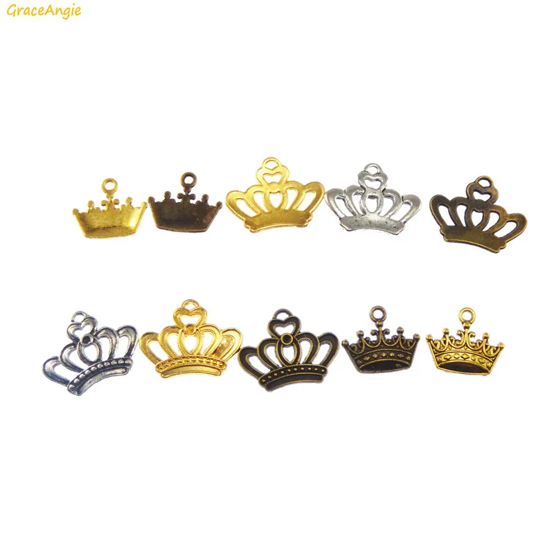 12 шт. металлические подвески в форме королевской короны|diy pendant|charming accessorypendants crafts