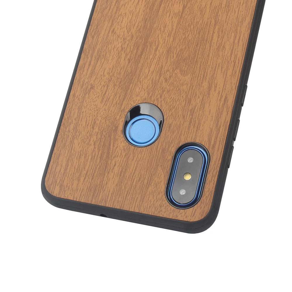 Новый ретро отделка под дерево чехол для телефона Xiaomi Mi 8 Роскошный из мягкого ТПУ