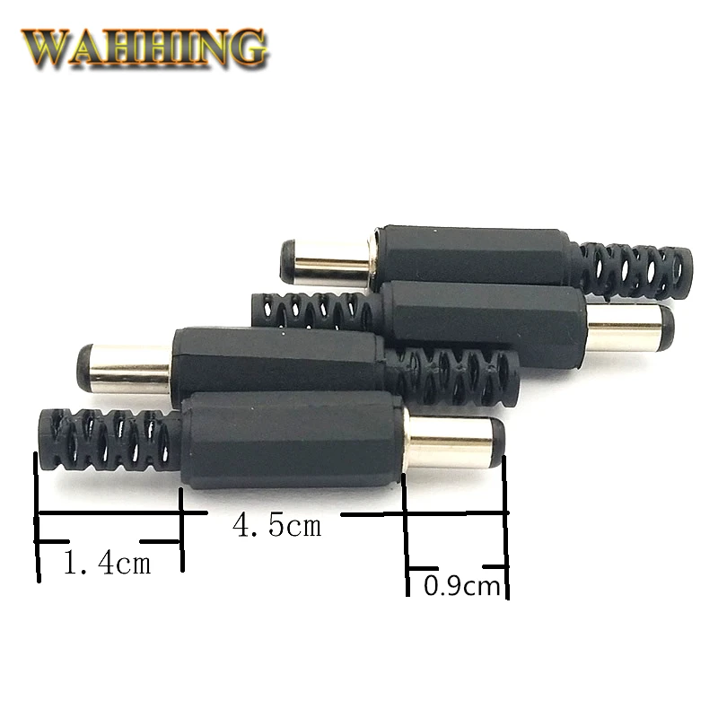 

30pcs 5.5*2.1mm Male For DC Power Plug Socket Adapter DC Power Jack Connector 2.1*5.5mm LED Strip DC Adapter Connector HY178