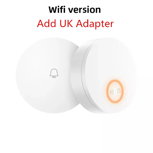 wifi add UK adapter Xiaomi Linptech самогенерирующий беспроводной дверной звонок без батареи без проводки отключение памяти привычки переменного тока 110-240 В Работа с приложением mihome - Цвет: wifi add UK adapter
