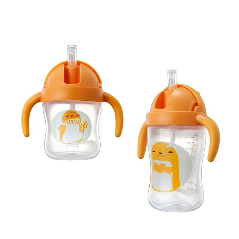 

VALUEDER Straw Cup 2019 Newest PP Non-Spill Baby Water Cup with Straw and Cute Penguin Shape