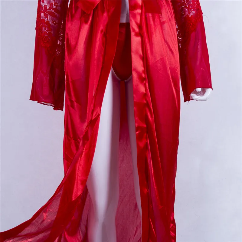 Кружевная сексуальная Длинная Ночная рубашка с v-образным вырезом женская ночная