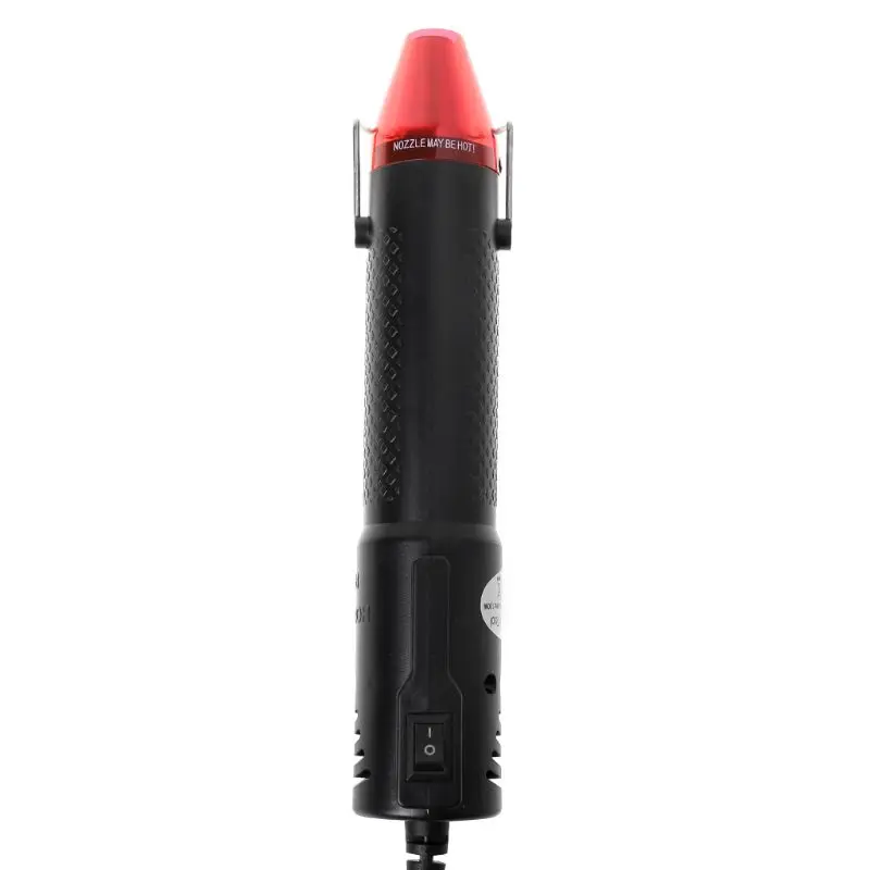 Black Red 300 Вт 220 В мини Тепловая пушка термоусадочная температура горячего воздуха электрическая мощность сопла инструмент DIY тиснение ЕС вилка - Цвет: Black Red