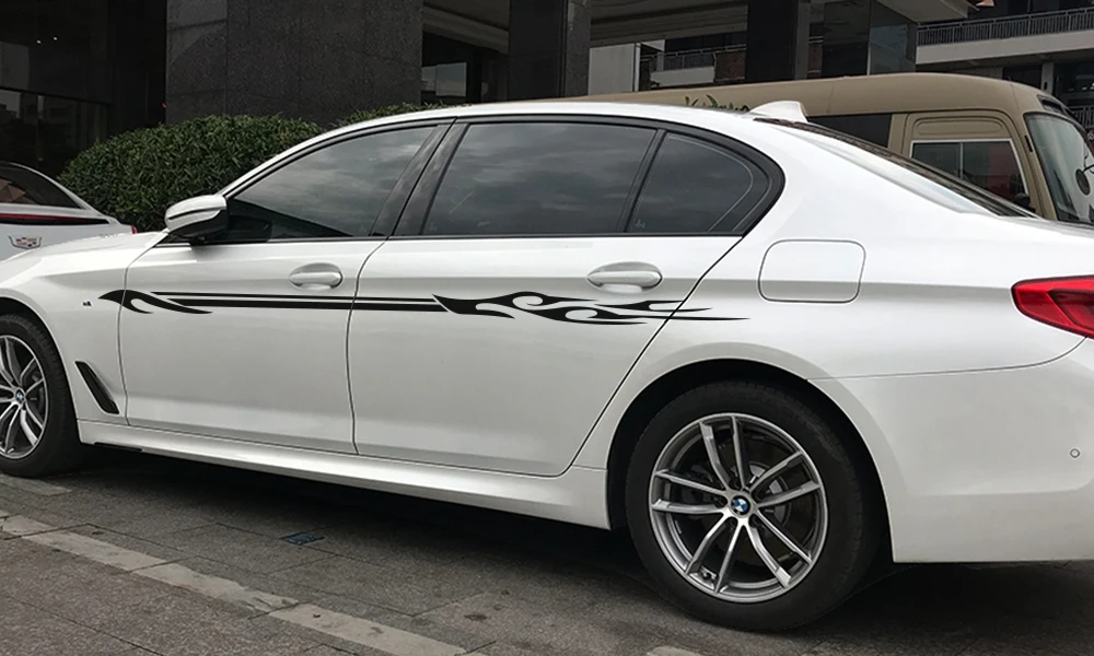 2 шт 240 см х 12 см стильные длинные полосатые автомобильные наклейки авто виниловые боковые наклейки для кузова автомобильные гоночные спортивные наклейки аксессуары для тюнинга автомобиля