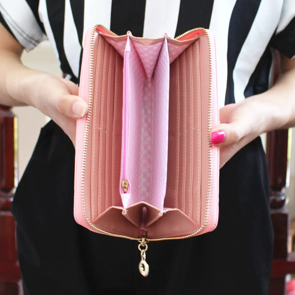 Длинные Для женщин кошелек клатч Мода 2017 г. короны украшение плед Женские