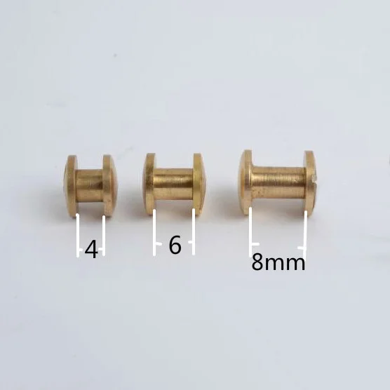 Смешанные винтовые заклепки 10 шт. из твердой латуни с гвоздями кнопки для джинсов