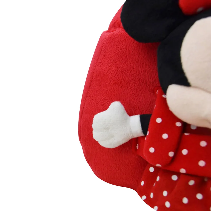 Настоящий рюкзак Дисней 27 см Минни Маус Kawaii плюшевая хлопковая кукла Детский сад Школьный рюкзак рождественские подарки игрушка для детей