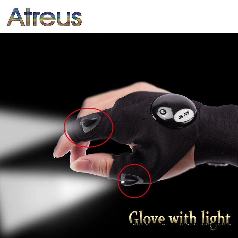 Перчатка Atreus со светодиодным фонариком спасательный инструмент для ремонта