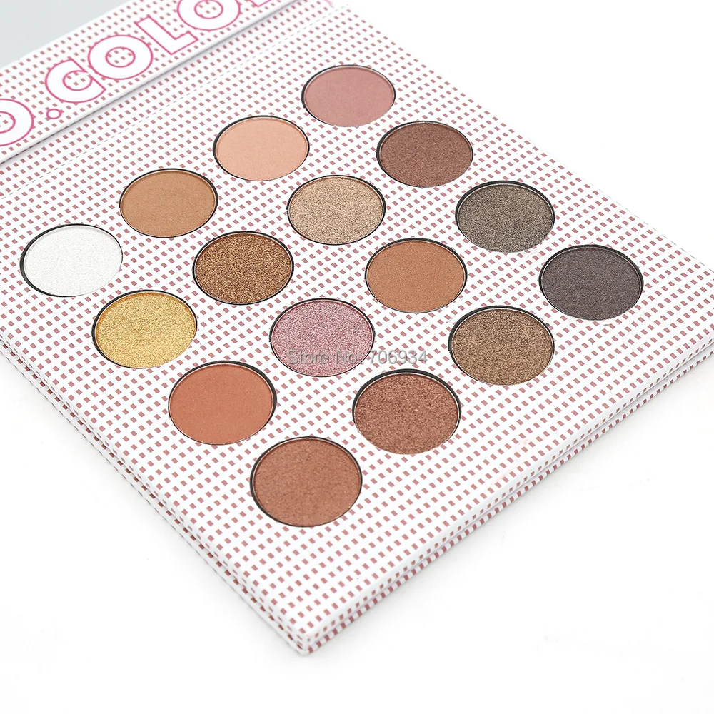 16 видов цветов Палитра теней для век золотой цвет 1 шт матовые и мерцающие