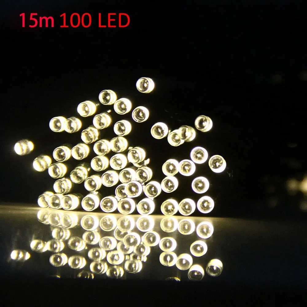 Colorful 15m 100 LEDs Solar String Light IP65 Water Resistant Christmas Props Xmas Tree New Year Decors Festival Supplies | Лампы и