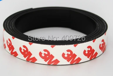

Free Shipping 2 Meters self Adhesive Flexible Magnetic Strip 3M Rubber Magnet Tape width15mm thickness 1.5mm