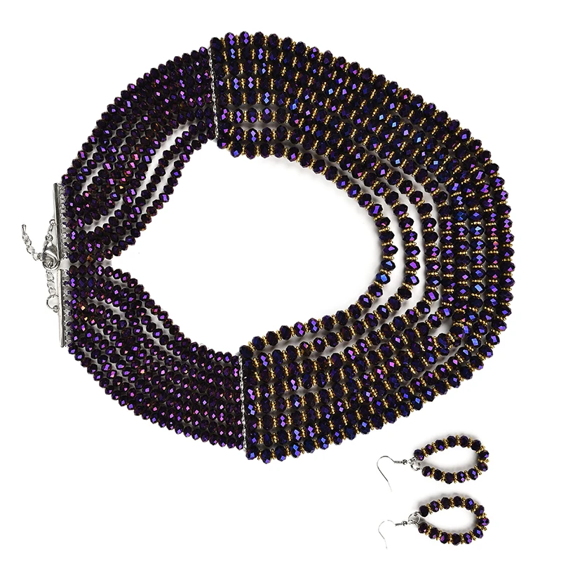 Shining 4.6*6&amp5.8*8mm Black Glass Crystal Suitable for diy Necklace 17-25inch Earrings elegant character Noble Ladies H213 | Украшения и
