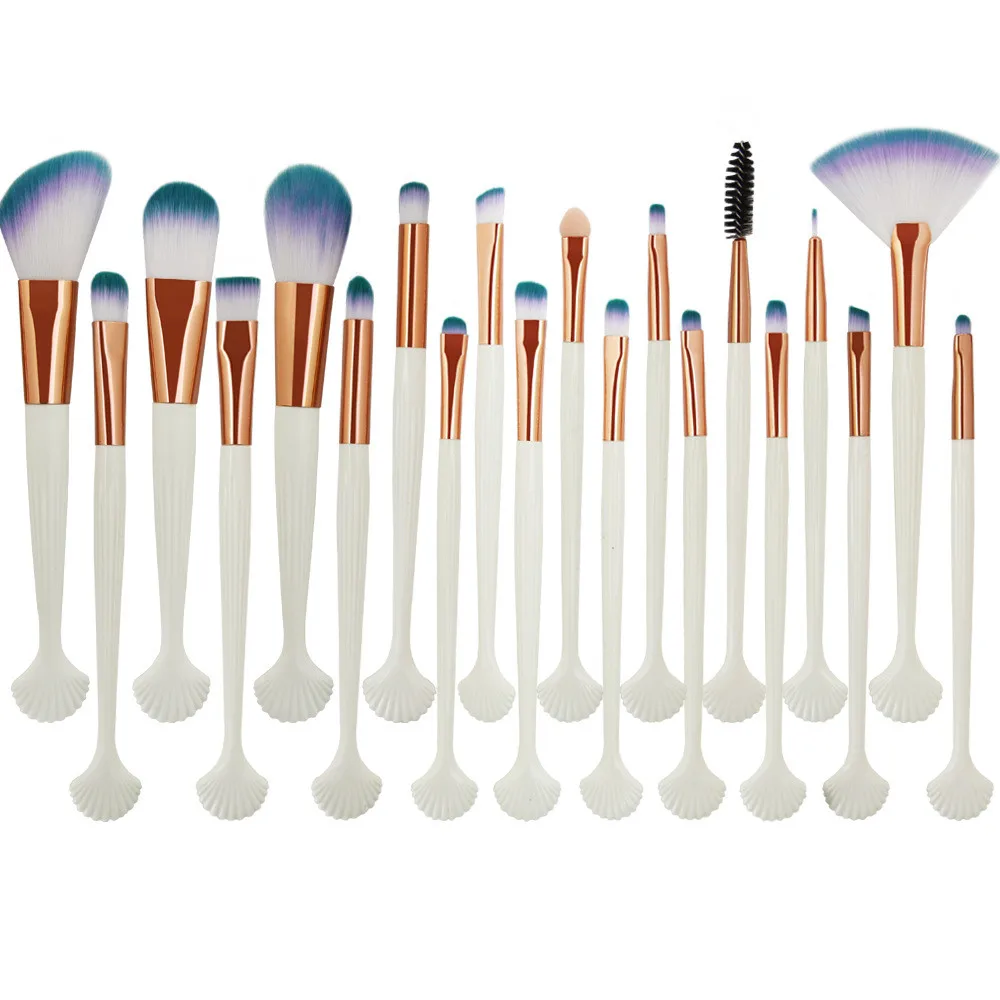 Набор из 20 кистей для макияжа морские элементы в виде ракушек прекрасные