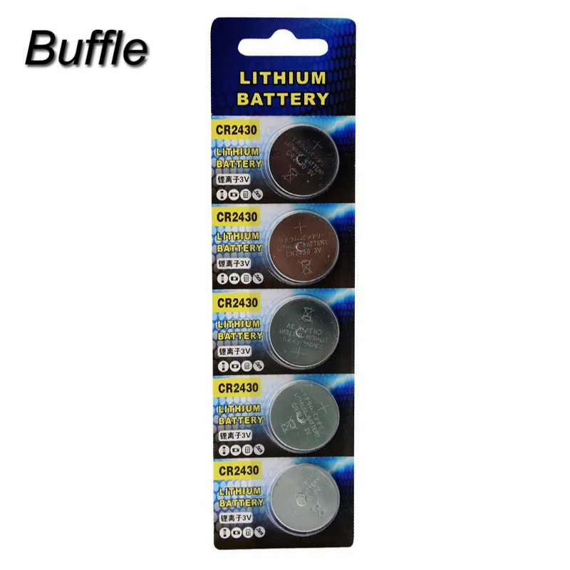 

5 шт./упак. Buffle CR2430 батарейка кнопочного типа 3 в плоский круглый аккумулятор Батарея автомобиль дистанционного Управление электроники L2430 ...